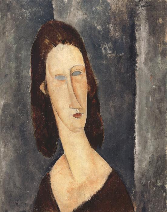 Amedeo Modigliani Blue Eyes or Portrait of Madame Jeanne Hebuterne (mk39) china oil painting image